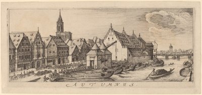 Otoño: El mercado del vino de Wenceslaus Hollar