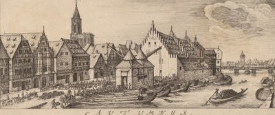 Otoño: El mercado del vino, c. 1628-1629 de Wenceslaus Hollar