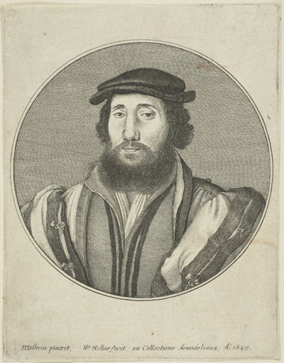 Hombre barbudo de Wenceslaus Hollar