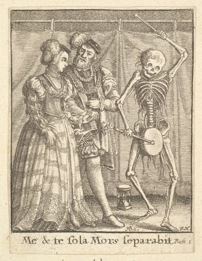 Pareja Nupcial, de la Danza de la Muerte, 1651 de Wenceslaus Hollar