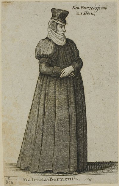 Esposa del burgomaestre de Berna de Wenceslaus Hollar