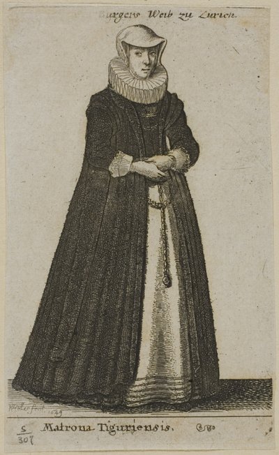 Esposa del burgomaestre de Zúrich de Wenceslaus Hollar