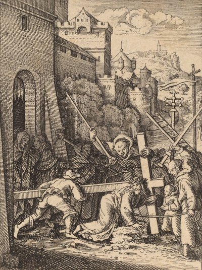 Llevando la cruz de Wenceslaus Hollar