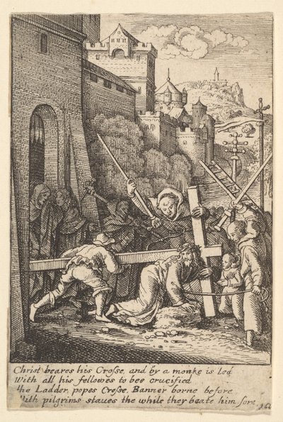 Llevando la cruz, 1625-77 de Wenceslaus Hollar