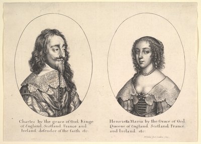 Carlos I y Henrietta Maria, 1641 de Wenceslaus Hollar