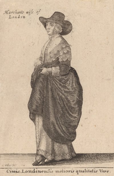 Ciuis Londinensis Melioris Qualitatis Vxor, 1643 de Wenceslaus Hollar