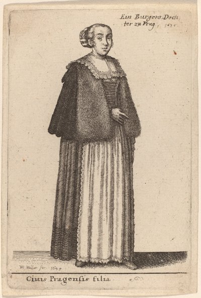 Ciuis Pragensis Filia de Wenceslaus Hollar