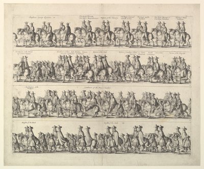Procesión de Coronación de Carlos II por Londres, 1662 de Wenceslaus Hollar