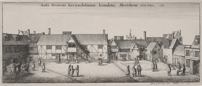 Patio de la Casa Arundel, desde el Sur de Wenceslaus Hollar