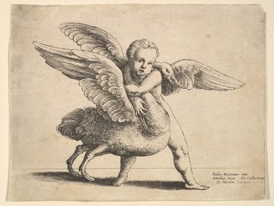 Cupido y el cisne, 1652 de Wenceslaus Hollar