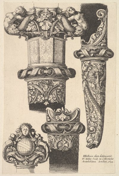 Dagas y vainas, 1625-77 de Wenceslaus Hollar