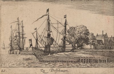 Delfshaven de Wenceslaus Hollar