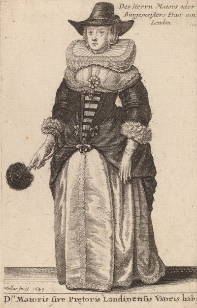 Dni Maioris sive Praetoris Londinensis Vxoris Hab de Wenceslaus Hollar
