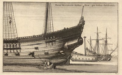 Indiaman holandés del oeste de Wenceslaus Hollar