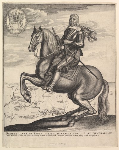 Conde de Essex a Caballo, 1643 de Wenceslaus Hollar