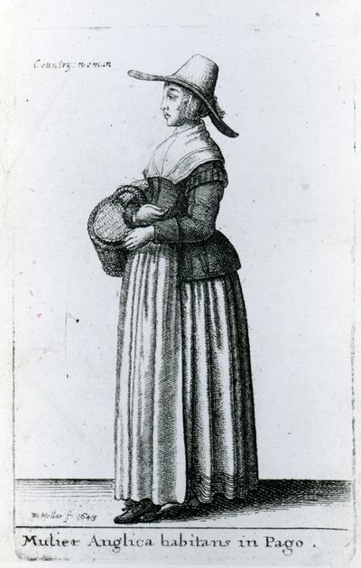 Mujer campesina inglesa de Wenceslaus Hollar