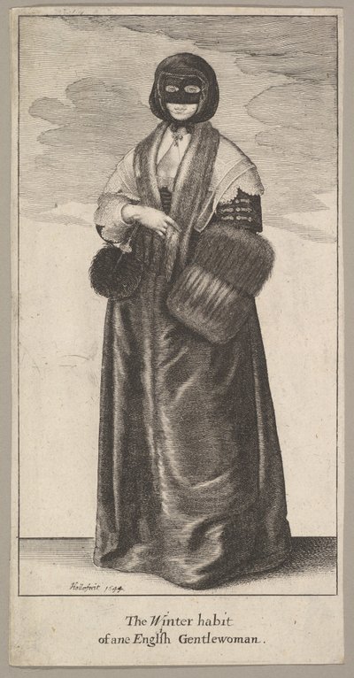 Dama inglesa en traje de invierno de Wenceslaus Hollar