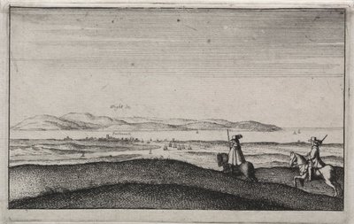 Vistas inglesas: Isla de Wight desde Portsmouth de Wenceslaus Hollar
