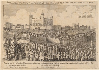 Ejecución de Thomas Wentworth de Wenceslaus Hollar
