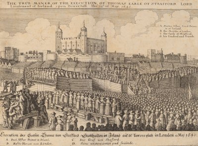 Ejecución de Thomas Wentworth, 1641 de Wenceslaus Hollar