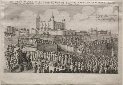 Ejecución del Conde de Strafford, 1641 de Wenceslaus Hollar