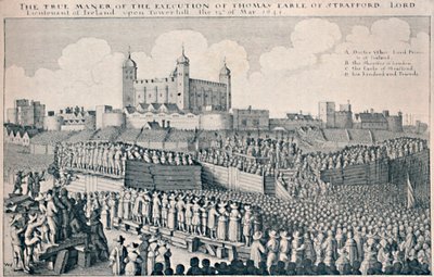 Ejecución del Conde de Strafford, c1641, 1903 de Wenceslaus Hollar