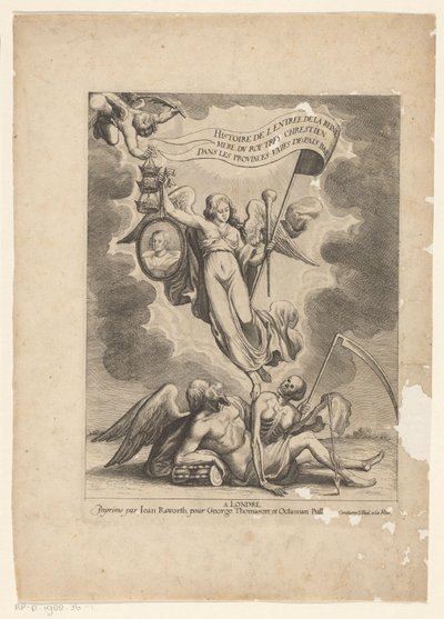 Faam overwint de tijd en de dood Historia de la Entrada de la Reina Madre del Rey Cristianísimo a las Provincias Unidas de los Países Bajos (título de serie sobre el objeto) de Wenceslaus Hollar