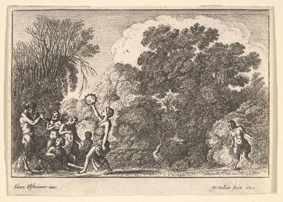 Cinco sátiros y dos ninfas, 1650 de Wenceslaus Hollar