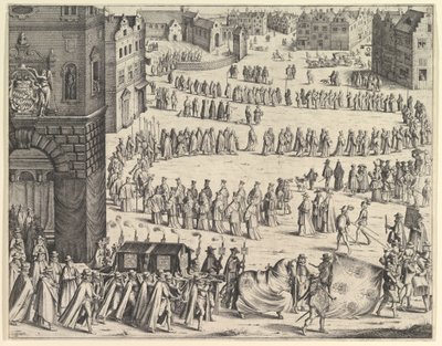 Funeral del General Johan Baptiste von Taxis, 1645 de Wenceslaus Hollar