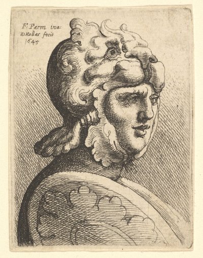 Cabeza con casco de Wenceslaus Hollar