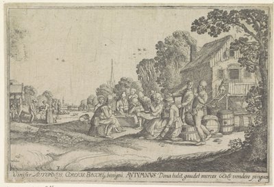 Otoño Otoño (título en objeto) Las cuatro estaciones (título de la serie) de Wenceslaus Hollar