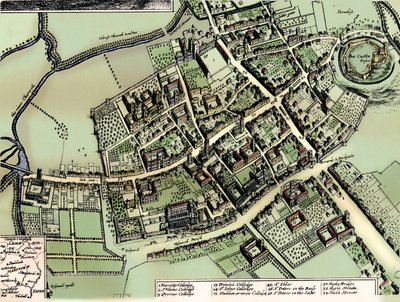 Plano de Hollar de Oxford, c. 1643 de Wenceslaus Hollar