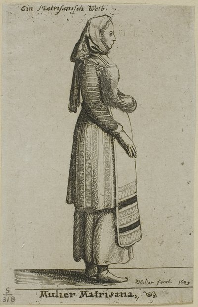 Mujer húngara de Wenceslaus Hollar
