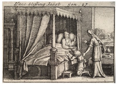 Isaac bendiciendo a Jacob de Wenceslaus Hollar