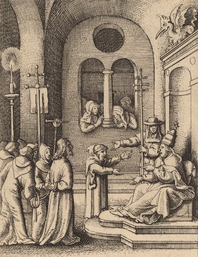 Jesús de nuevo ante Caifás de Wenceslaus Hollar