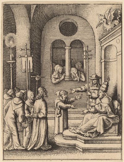 Jesús de nuevo ante Caifás de Wenceslaus Hollar