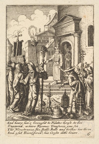 Jesús ante Pilato, 1625-77 de Wenceslaus Hollar