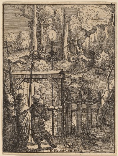 Jesús en el Monte de los Olivos de Wenceslaus Hollar