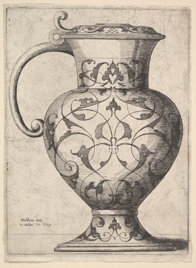 Jarra decorada con arabescos, 1645 de Wenceslaus Hollar