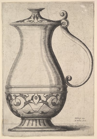 Jarra con arabescos en la base de Wenceslaus Hollar