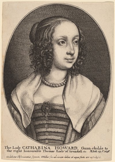 Lady Catherine Howard de Wenceslaus Hollar