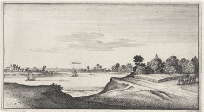 Paisaje con vistas a Mülheim Paisajes y paisajes urbanos (título de la serie) Amoenissimi Aliquot Locorum en la provincia de Diversis Iacetium Prospectus (título de la serie) de Wenceslaus Hollar
