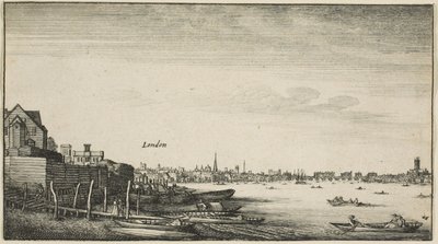 Londres visto desde el río Támesis en Milford Stairs debajo de Arundel House de Wenceslaus Hollar