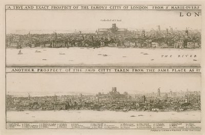 Londres, antes y después del Gran Incendio de Wenceslaus Hollar
