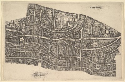 Londres antes del Gran Incendio, 1666-77 de Wenceslaus Hollar