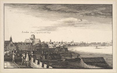 Londres desde la Casa Arundel, copia, siglo XVII de Wenceslaus Hollar