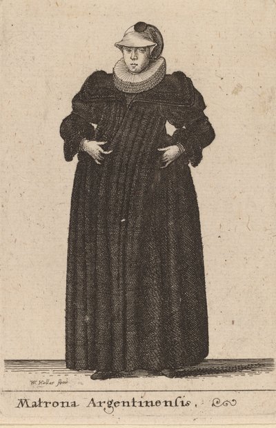 Matrona Argentinensis, 1642 de Wenceslaus Hollar