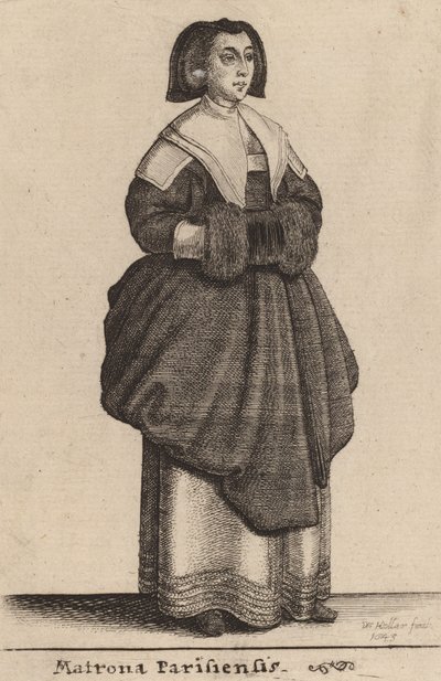 Matrona Parisiensis, 1643 de Wenceslaus Hollar