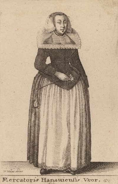 Mercantoris Hanauiensis Vxor de Wenceslaus Hollar