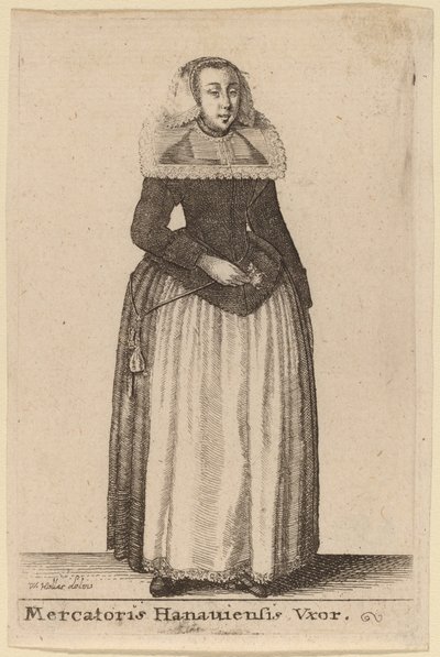 Mercantoris Hanauiensis Vxor de Wenceslaus Hollar